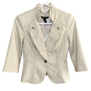 White House Black Market Ruffle Detail Jacket